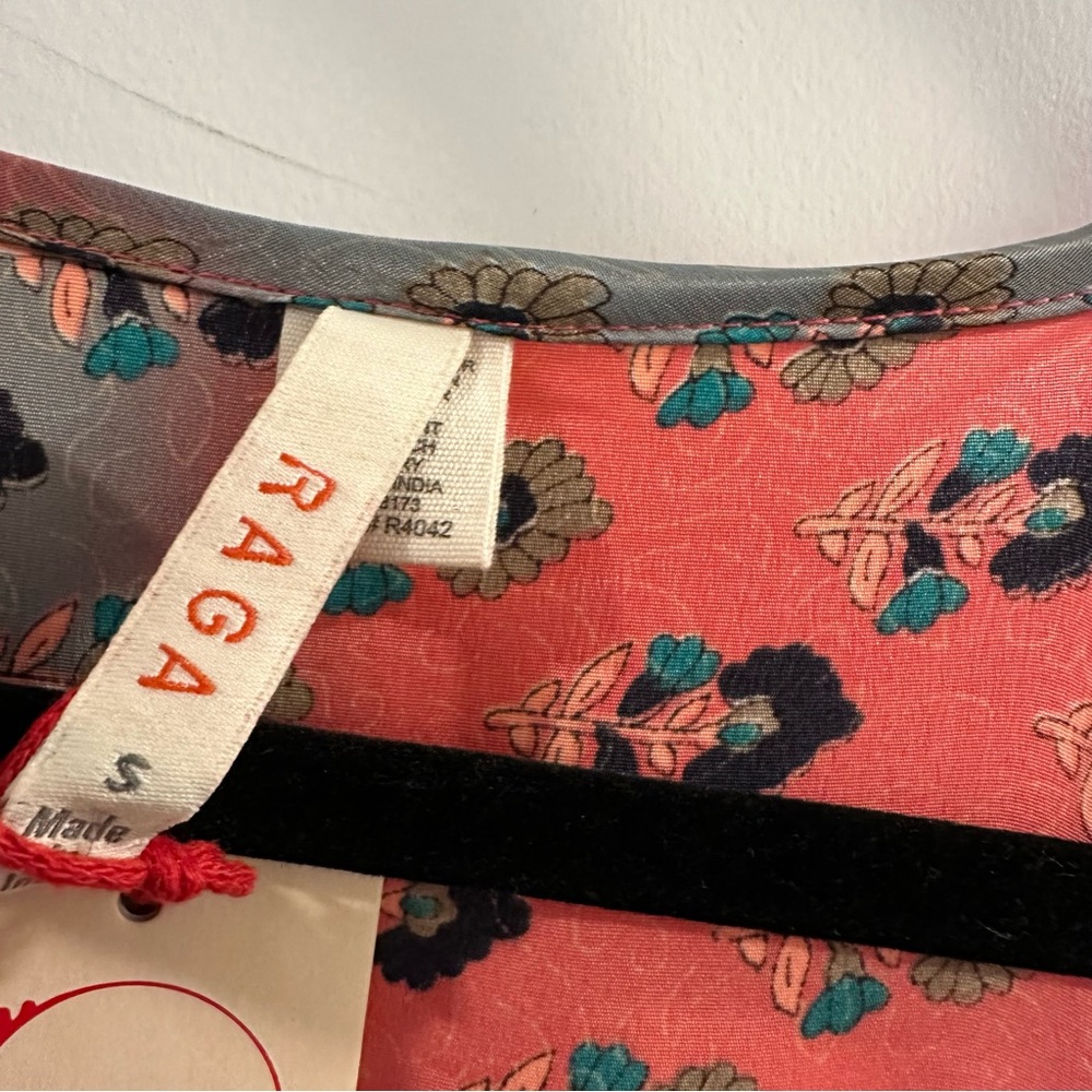 Anthropologie Raga Maxi Dress with Tiered Skirt in Burnt Orange Floral Print - Picture 8 of 9